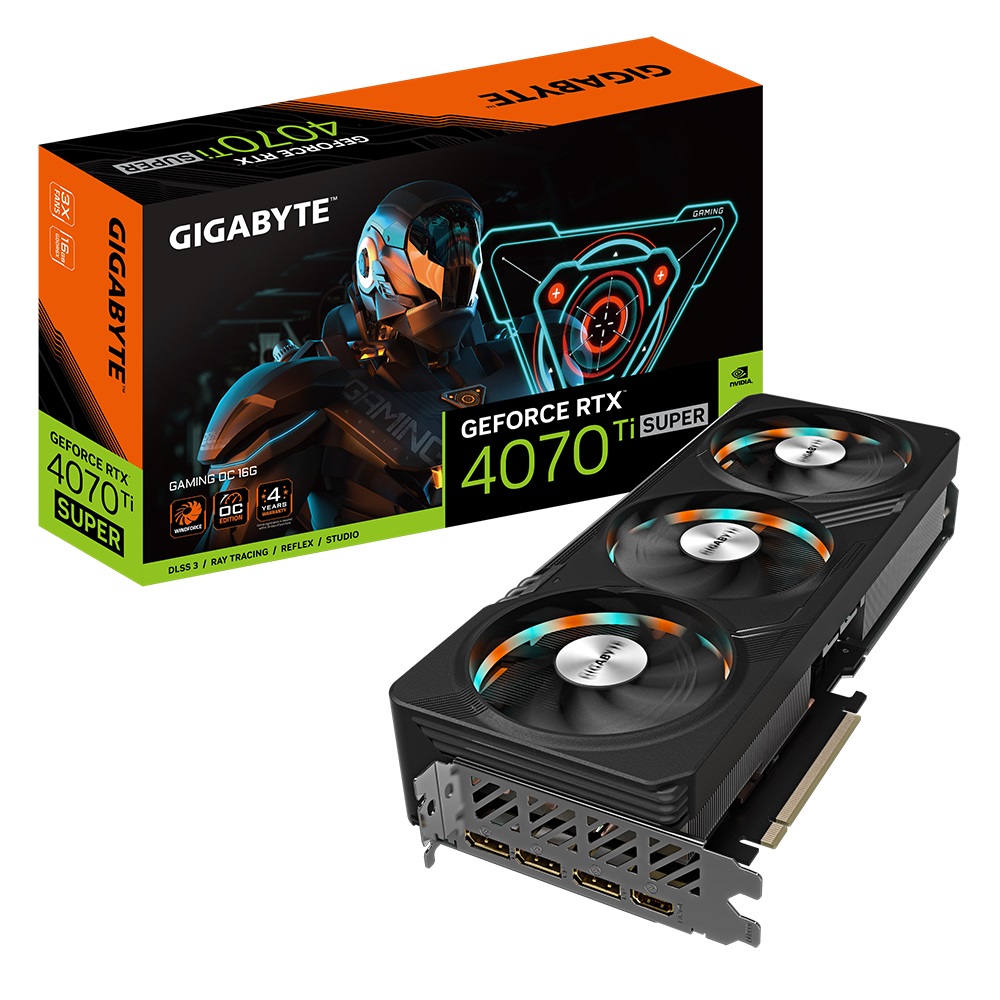 Obrázek GIGABYTE GeForce RTX 4070 Ti SUPER/Gaming/OC/16GB/GDDR6x