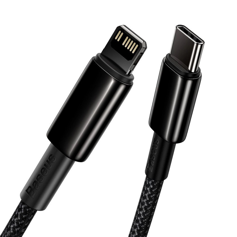 Obrázek Baseus Datový kabel Tungsten Gold PD 20W 2m USB-C/Lightning černý