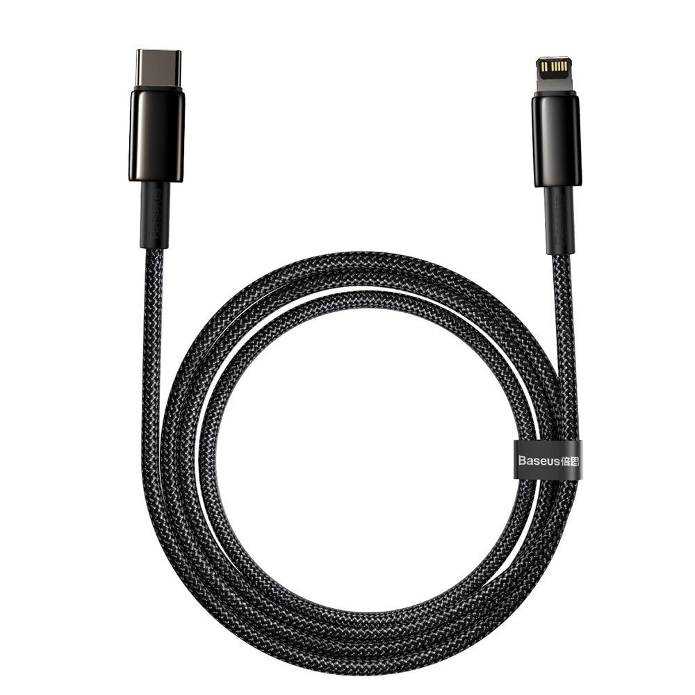 Obrázek Baseus Datový kabel Tungsten Gold PD 20W 2m USB-C/Lightning černý