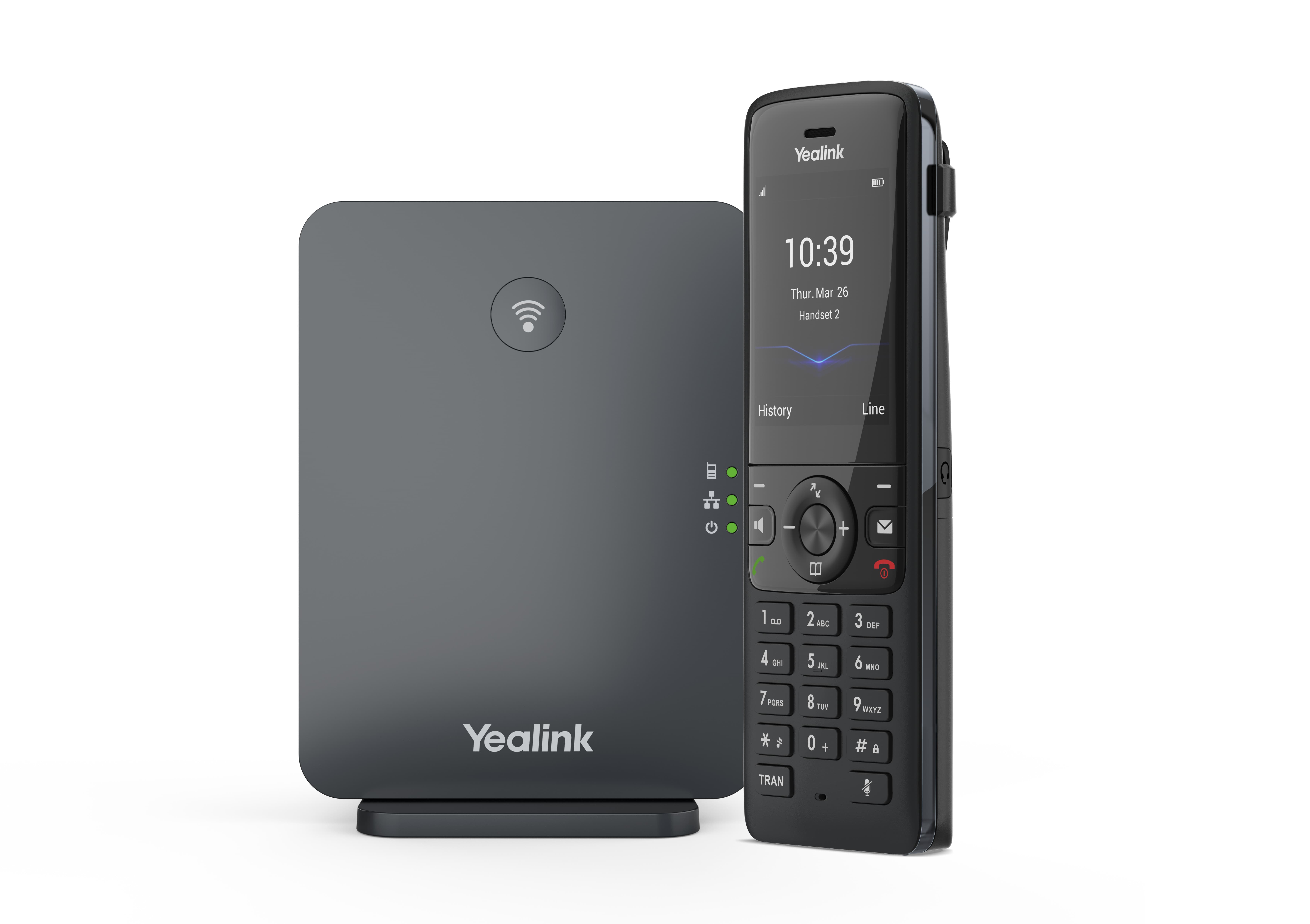 Yealink W78P, IP DECT báze+ručka, PoE, 2,4" bar.disp., až 10 ruček