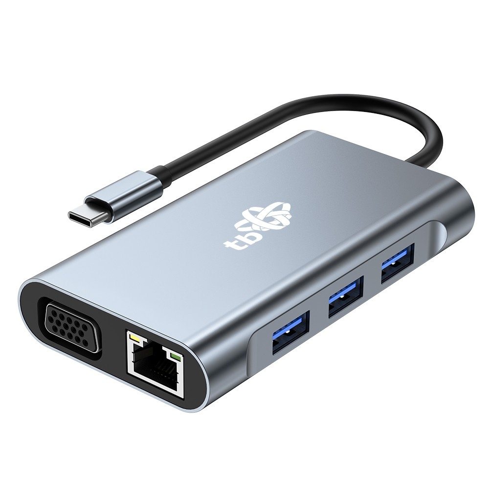 Obrázek TB Touch USB C 8v1 - HDMI 2x, USB, VGA, RJ45, PD