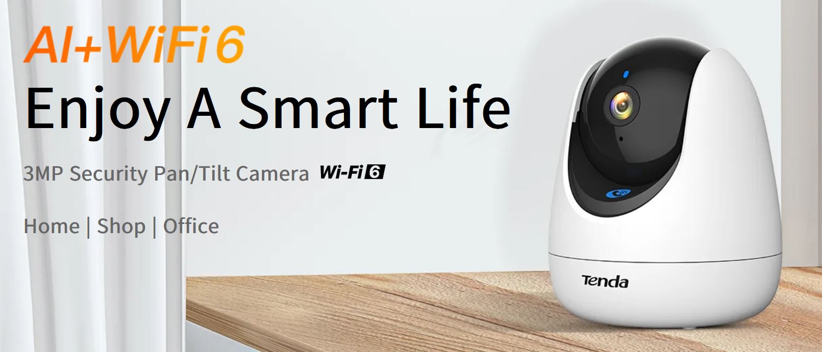 Obrázek Tenda RP3 Pro AI Security 2K (3MP) Wi-Fi 6 otočná kamera, noční vidění, audio, WPA3, AX300