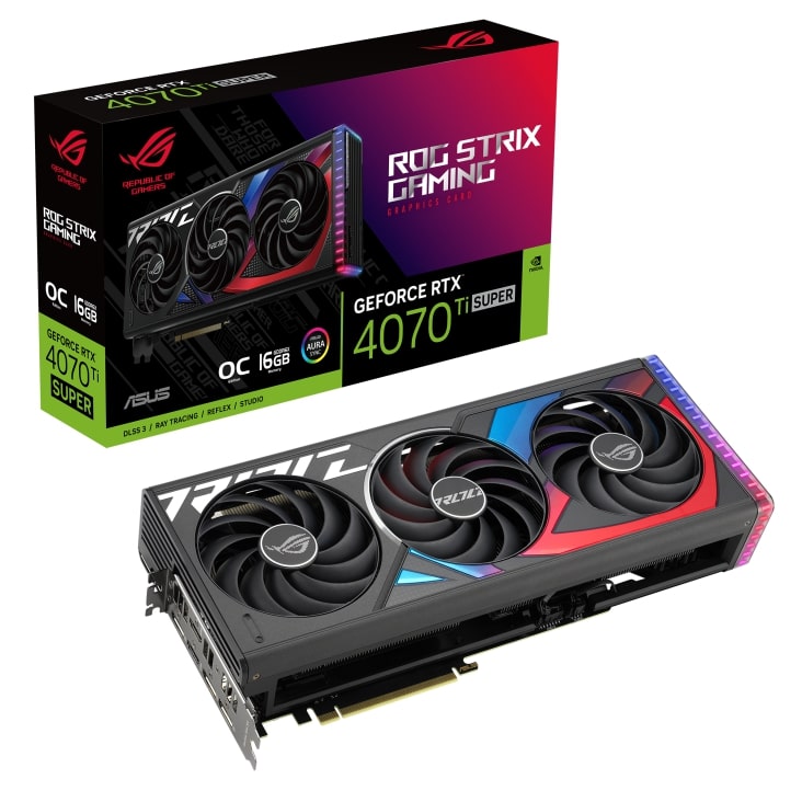 Obrázek ASUS ROG Strix GeForce RTX 4070 Ti SUPER/Gaming/OC/16GB/GDDR6x