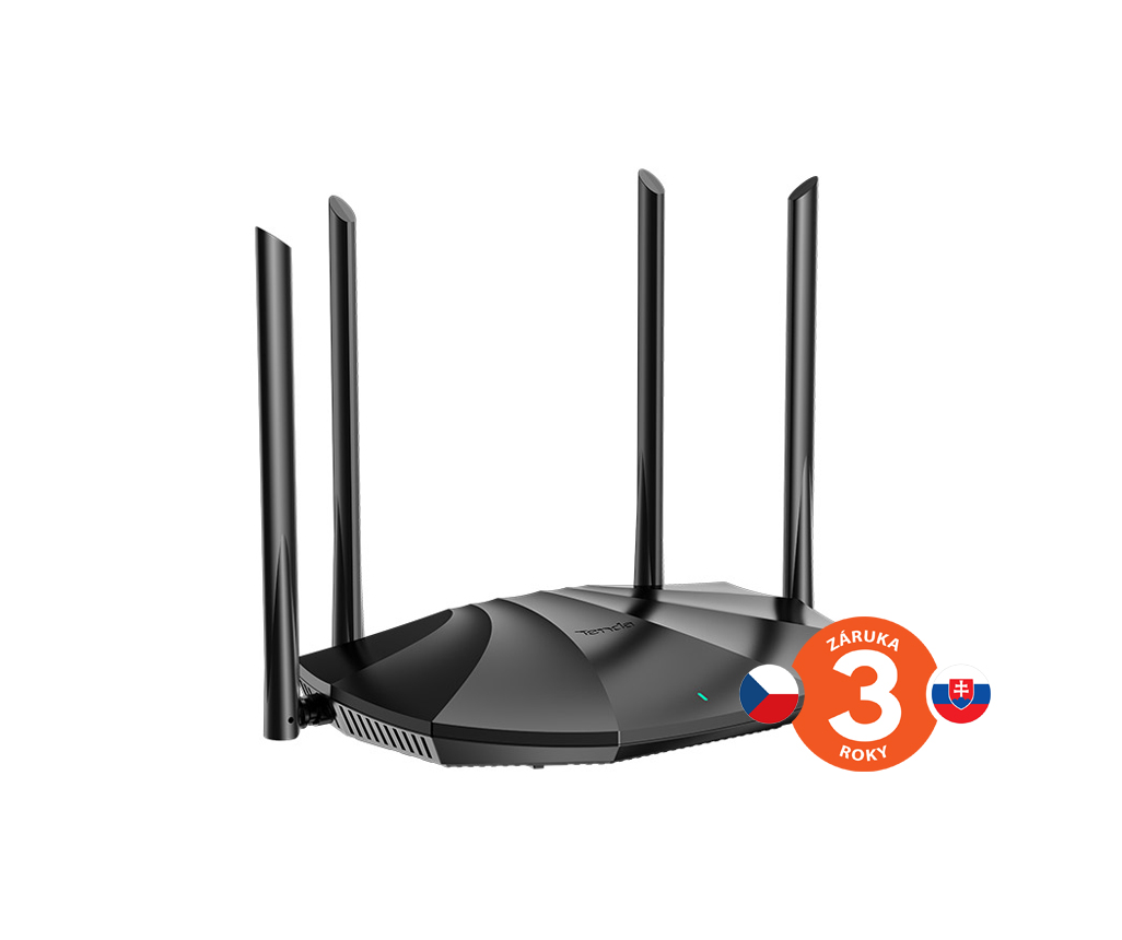 Obrázek Tenda TX2 AX1500 WiFi6 Router, 1x GWAN, 3x GLAN, IPv6, 4x 6dBi anténa, WPA3, CZ App