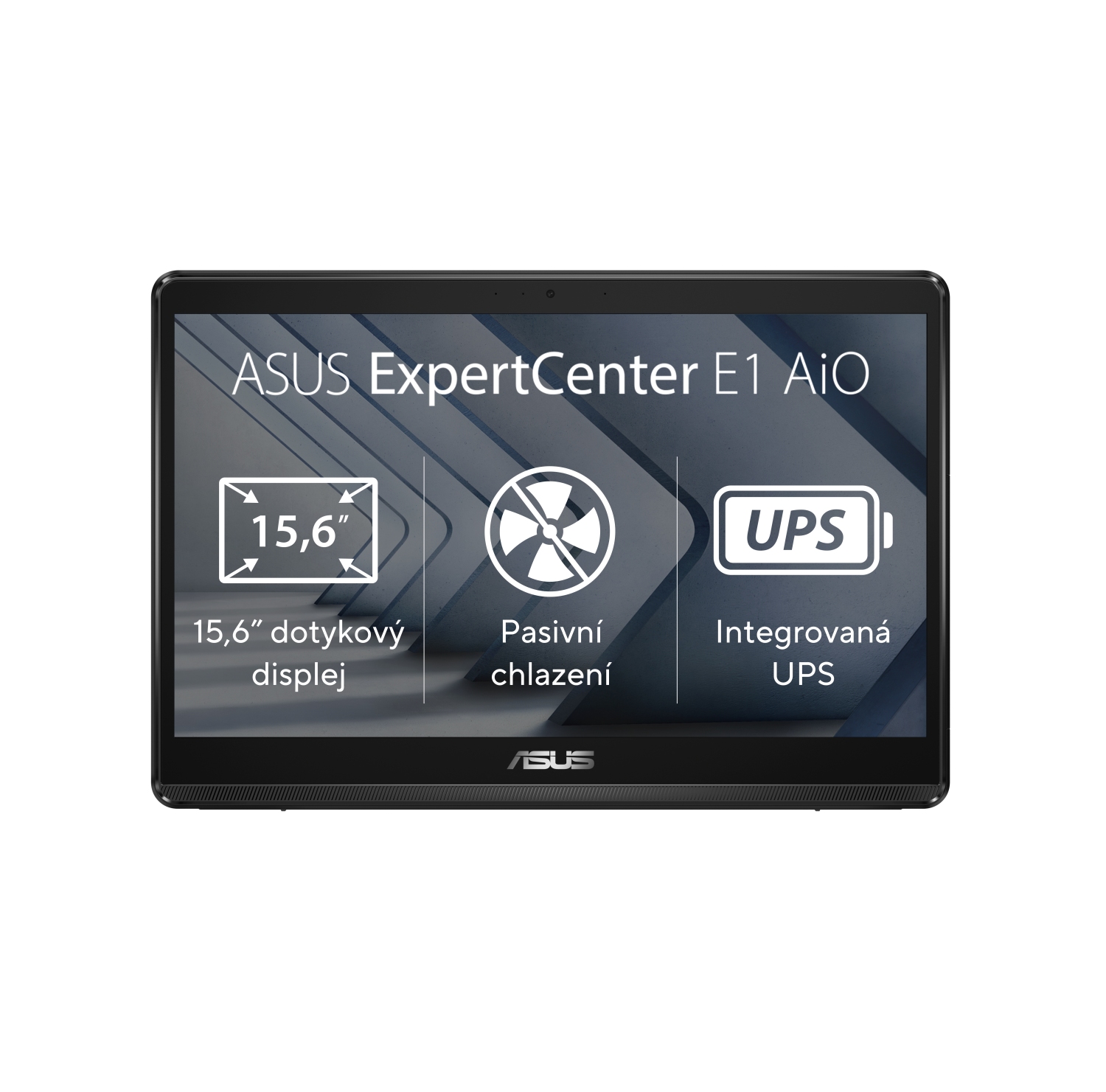 Obrázek ASUS ExpertCenter/E1 (E1600)/42WHrs UPS/15,6"/FHD/T/N4500/4GB/128GB SSD/UHD/bez OS/Black/2R
