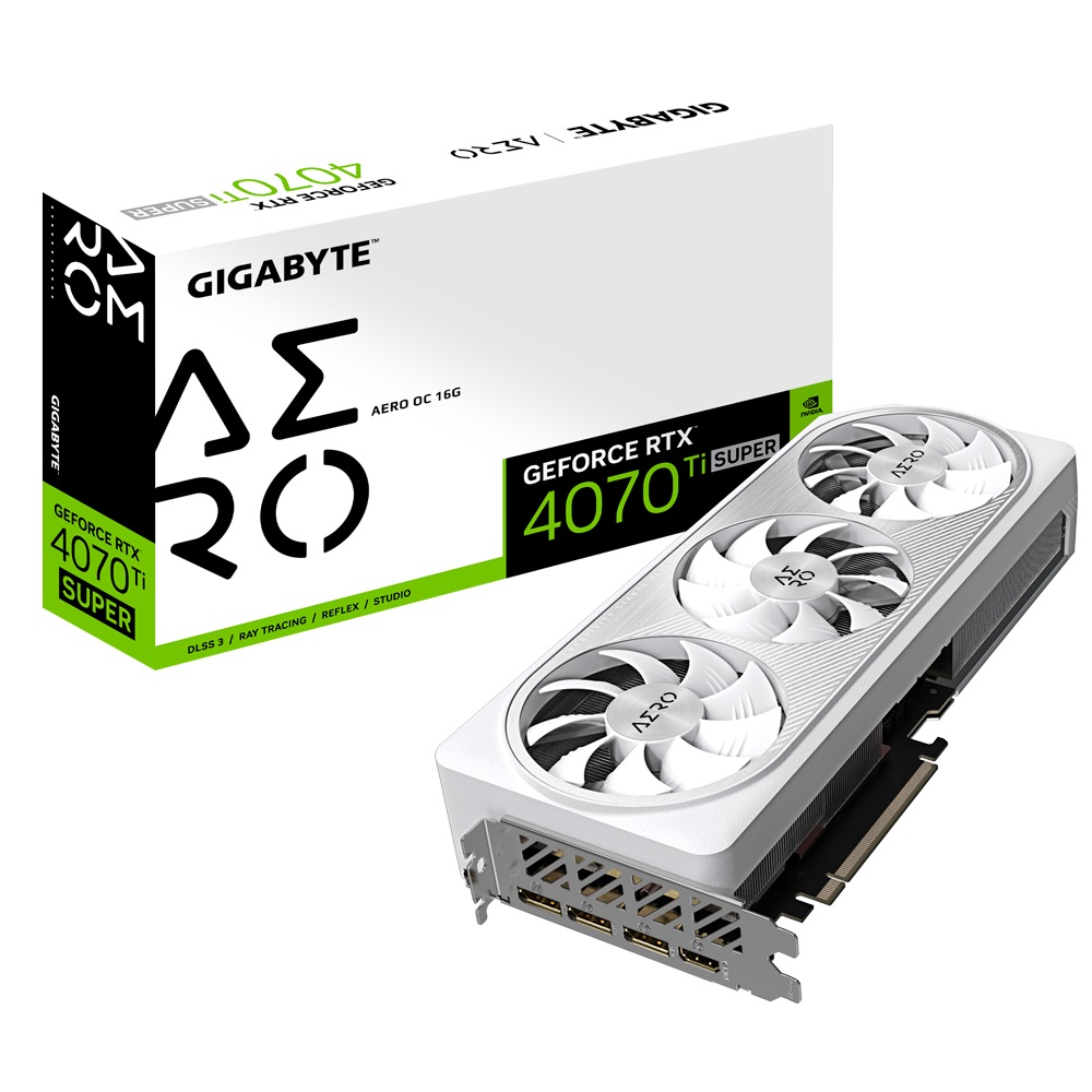 Obrázek GIGABYTE GeForce RTX 4070 Ti SUPER AERO/OC/16GB/GDDR6x