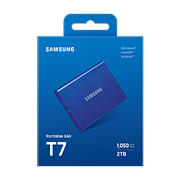 Obrázek Samsung T7/2TB/SSD/Externí/2.5"/Modrá/3R
