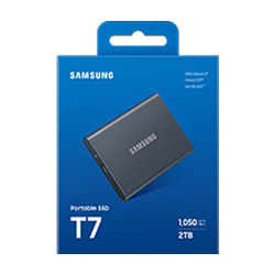 Obrázek Samsung T7/2TB/SSD/Externí/2.5"/Stříbrná/3R