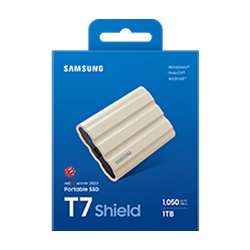 Obrázek Samsung T7 Shield/1TB/SSD/Externí/2.5"/Béžová/3R