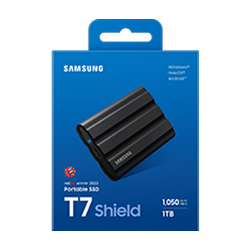 Obrázek Samsung T7 Shield/1TB/SSD/Externí/2.5"/Černá/3R