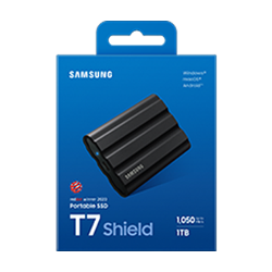 Samsung T7 Shield/1TB/SSD/Externí/2.5"/Černá/3R