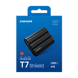 Obrázek Samsung T7 Shield/4TB/SSD/Externí/2.5"/Černá/3R
