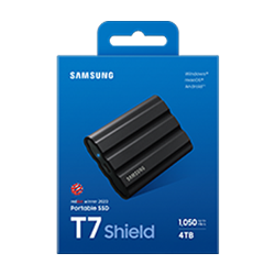 Samsung T7 Shield/4TB/SSD/Externí/2.5"/Černá/3R