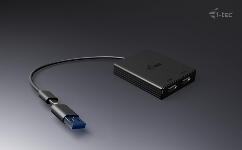 Obrázek i-tec USB-A/USB-C Dual 4K HDMI Video Adapter