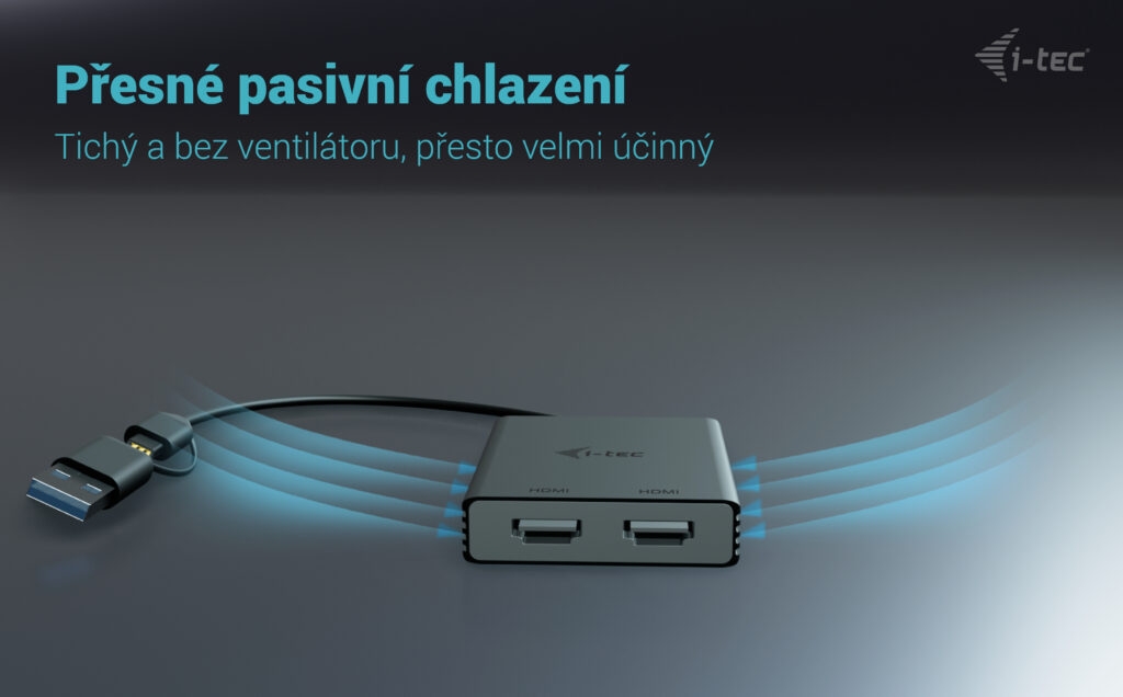 Obrázek i-tec USB-A/USB-C Dual 4K HDMI Video Adapter