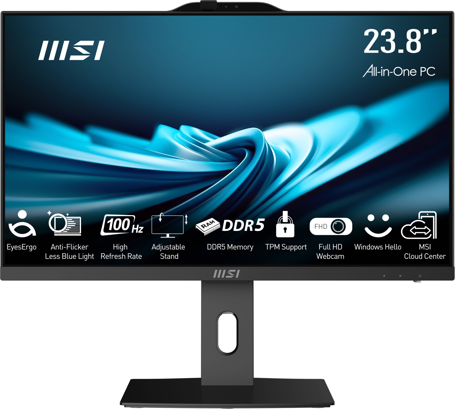 Obrázek MSI PRO/AP242P 14M-664EU/23,8"/FHD/i5-14400/8GB/512GB SSD/UHD 730/W11P/Black/3R