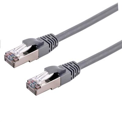 Obrázek Kabel C-TECH patchcord Cat6a, S/FTP, šedý, 0,5m