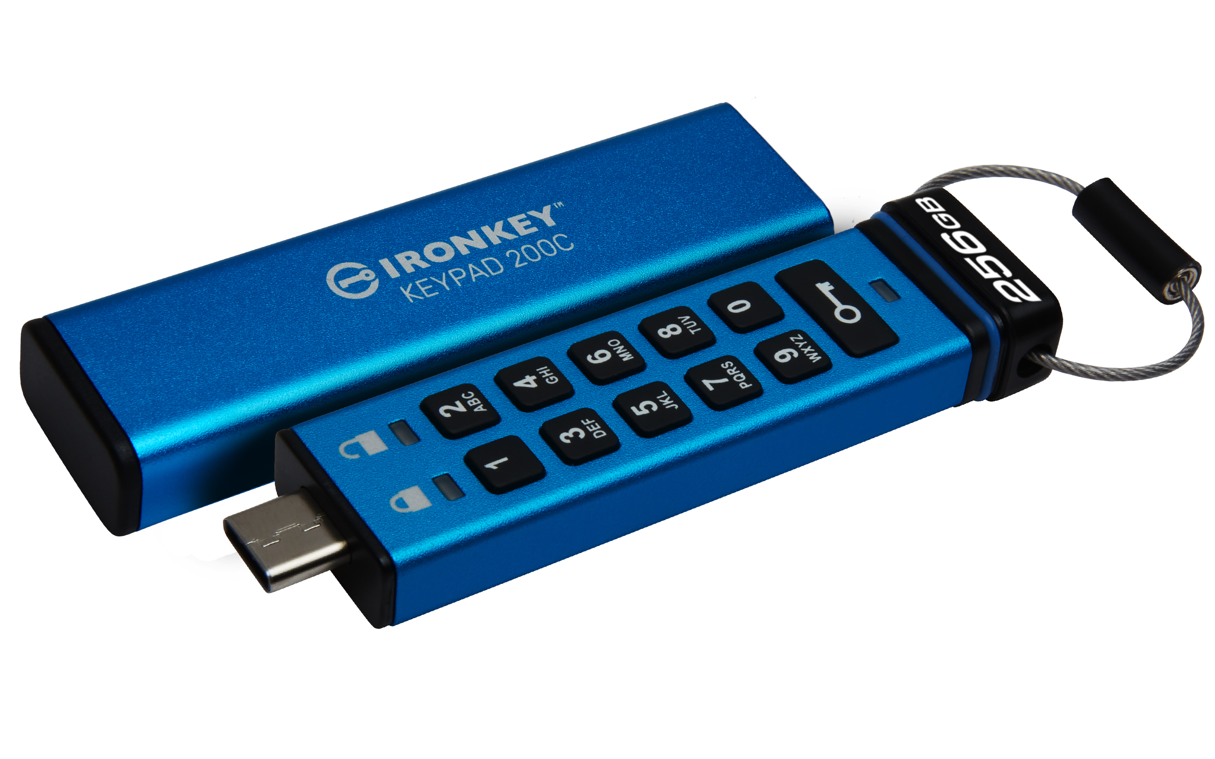 Kingston Ironkey Keypad 200C/256GB/USB 3.0/USB-C/Modrá