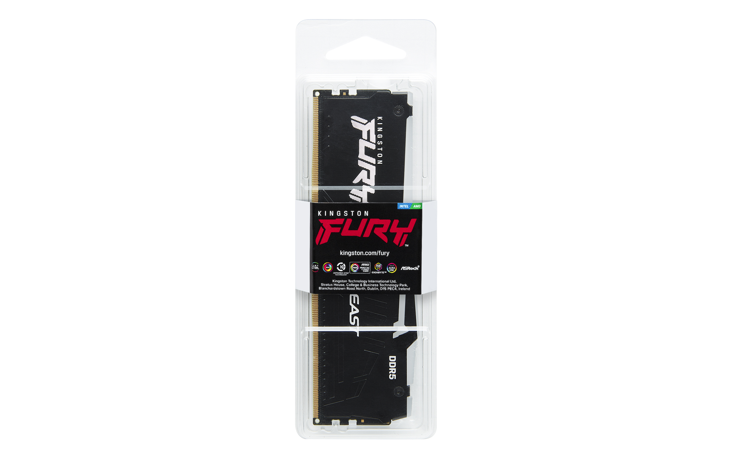 Obrázek Kingston FURY Beast/DDR5/8GB/6000MHz/CL30/1x8GB/RGB/Black