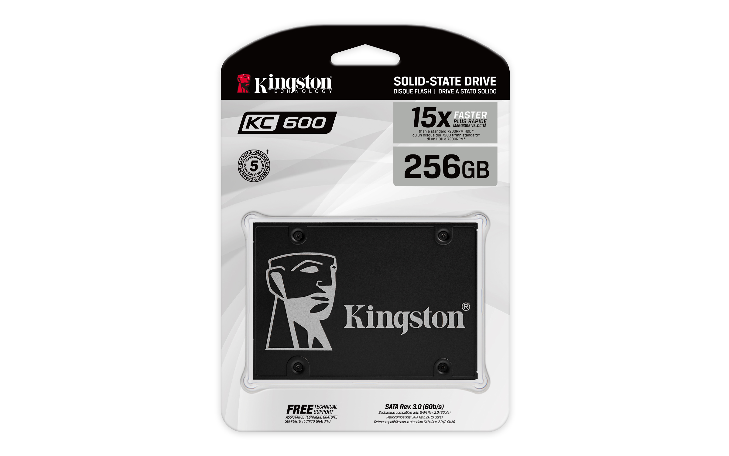 Obrázek Kingston KC600/256GB/SSD/2.5"/SATA/5R