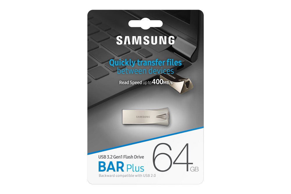 Obrázek Samsung BAR Plus/64GB/USB 3.2/USB-A/Champagne Silver