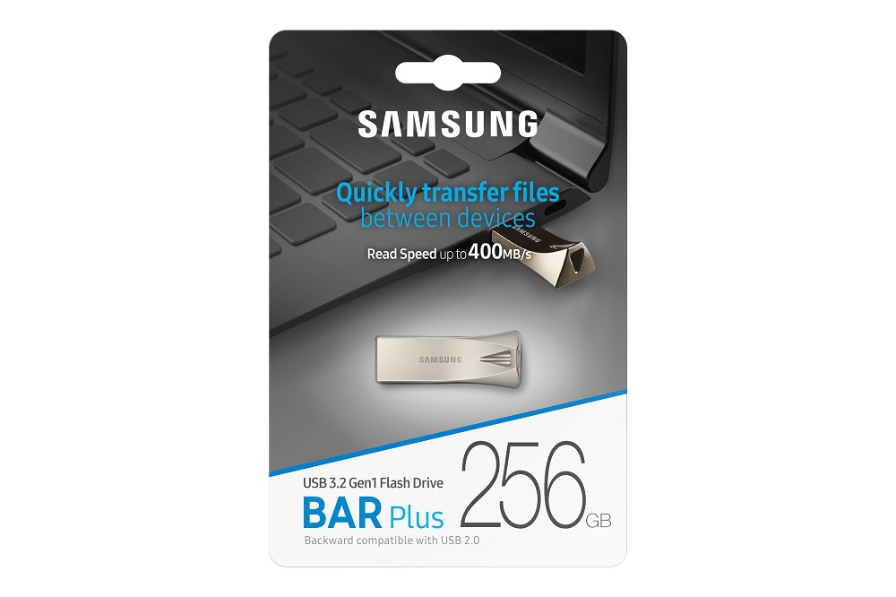 Obrázek Samsung BAR Plus/256GB/USB 3.2/USB-A/Champagne Silver