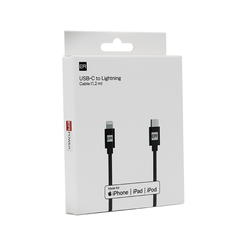 Obrázek ER POWER kabel USB-C/Lightning 120cm černý