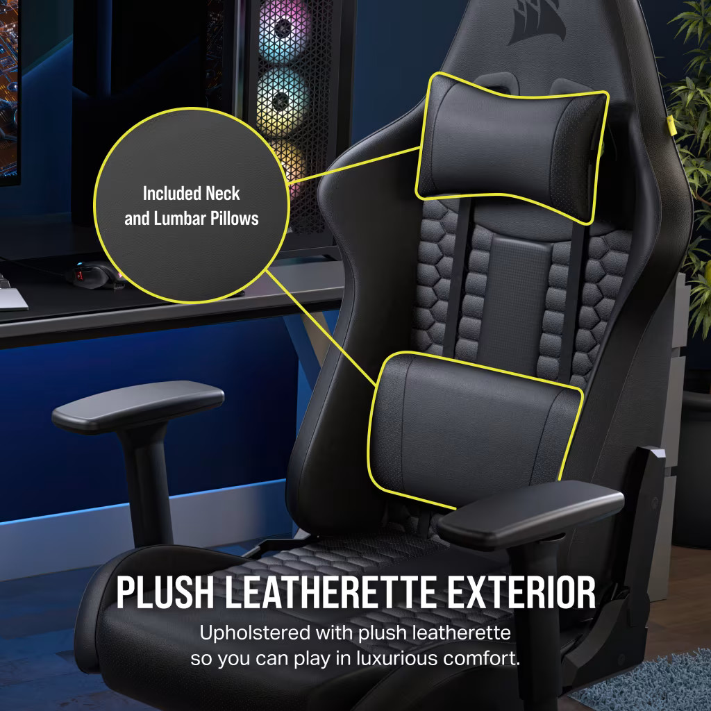 Obrázek CORSAIR gaming chair TC100 RELAXED Leatherette black