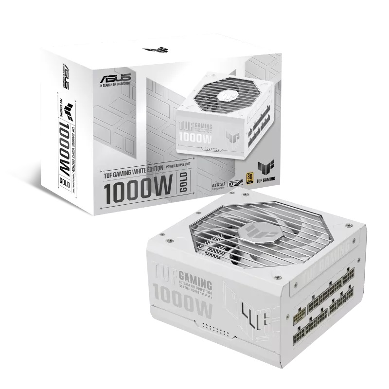 Obrázek ASUS TUF Gaming White Edition/1000W/ATX 3.0/80PLUS Gold/Modular/Retail