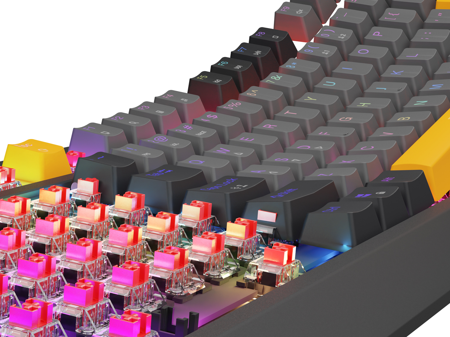 Obrázek Genesis herní klávesnice THOR 230/TKL/RGB/Outemu Red/Drátová USB/US layout/Anchor Negative Šedá