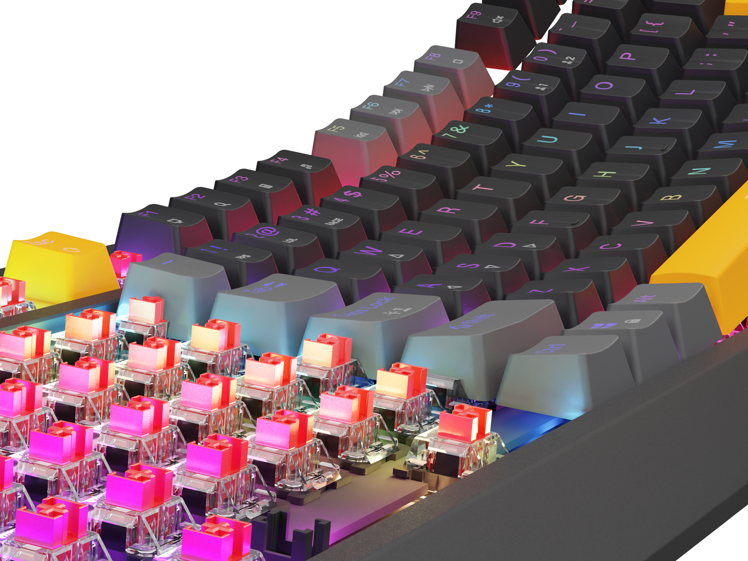 Obrázek Genesis herní klávesnice THOR 230/TKL/RGB/Outemu Red/Drátová USB/US layout/Anchor Positive Šedá