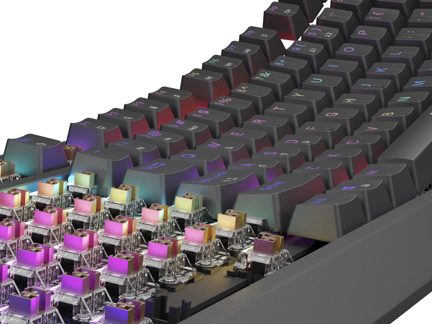 Obrázek Genesis herní klávesnice THOR 230/TKL/RGB/Outemu Brown/Drátová USB/US layout/Černá