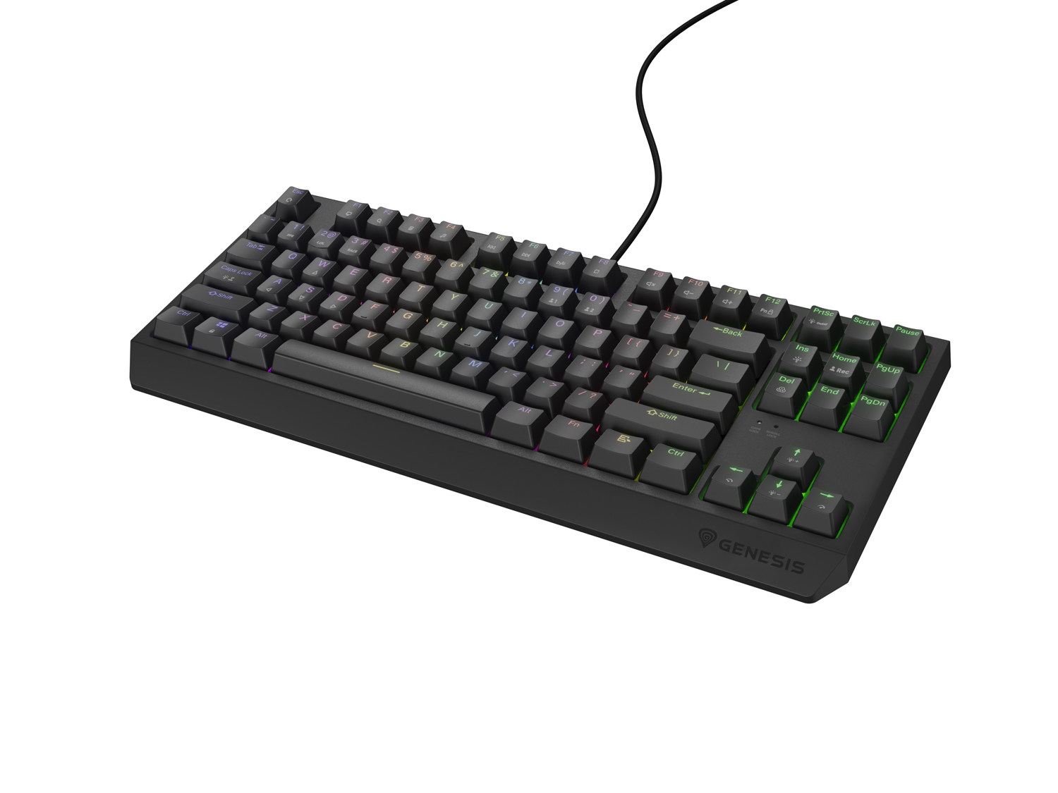 Obrázek Genesis herní klávesnice THOR 230/TKL/RGB/Outemu Red/Drátová USB/US layout/Černá