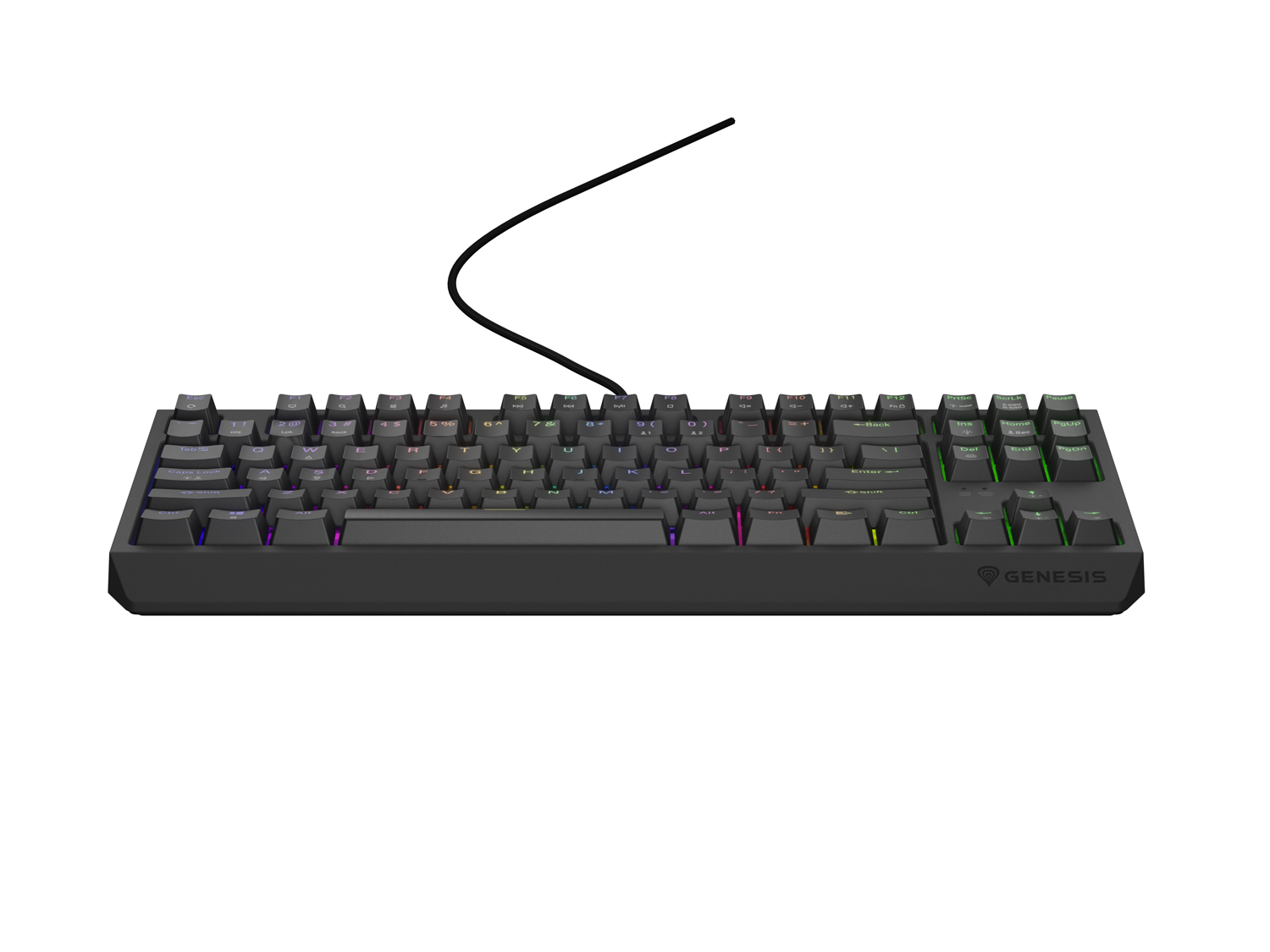 Obrázek Genesis herní klávesnice THOR 230/TKL/RGB/Outemu Red/Drátová USB/US layout/Černá