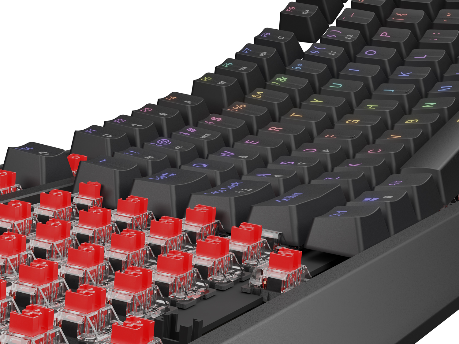 Obrázek Genesis herní klávesnice THOR 230/TKL/RGB/Outemu Red/Drátová USB/US layout/Černá