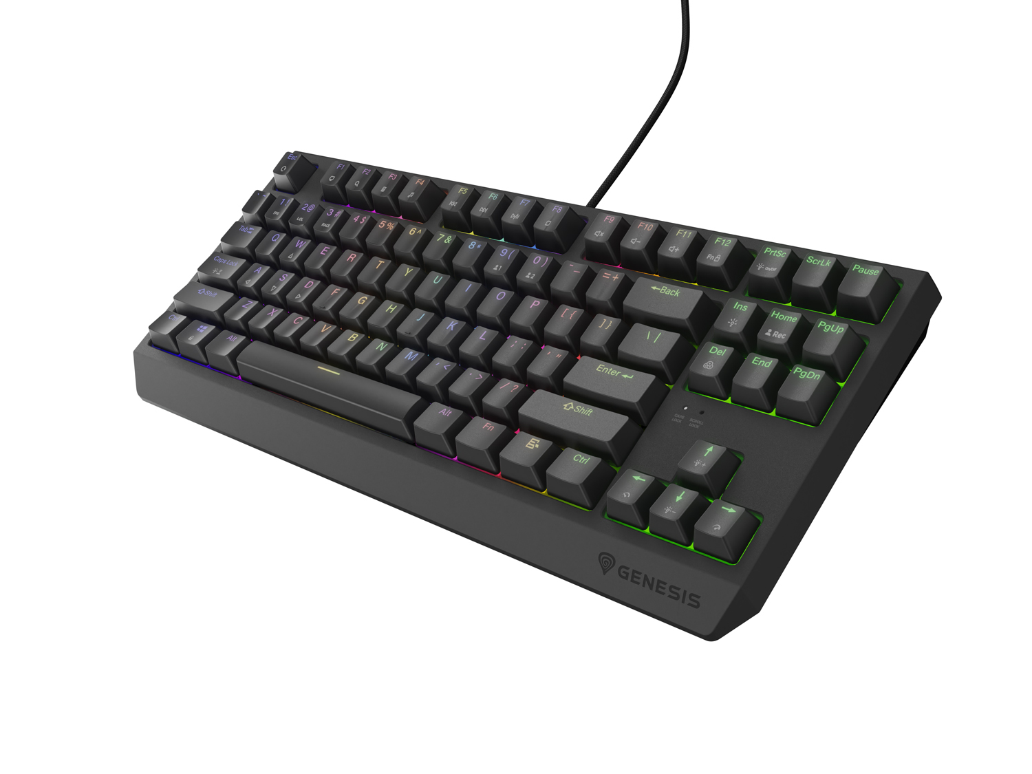 Obrázek Genesis herní klávesnice THOR 230/TKL/RGB/Outemu Red/Drátová USB/US layout/Černá