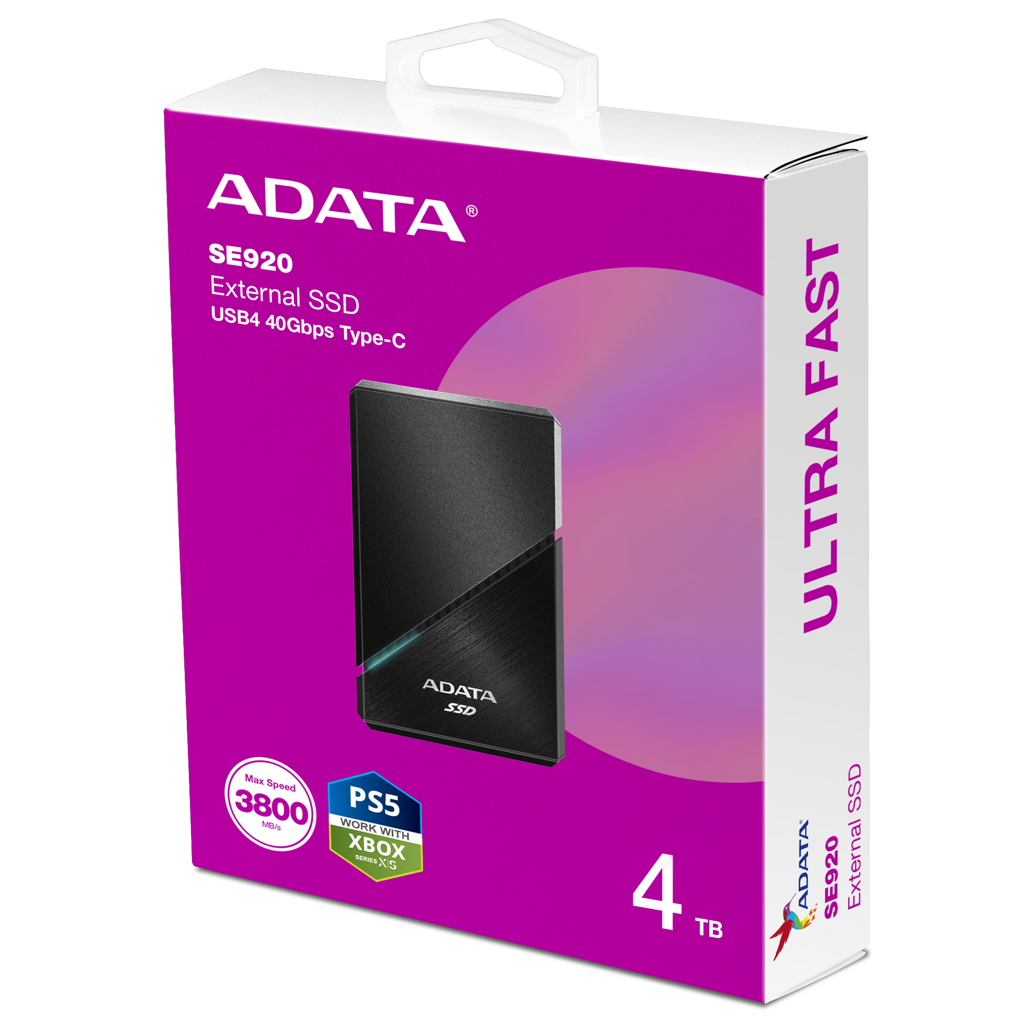 Obrázek ADATA SE920/4TB/SSD/Externí/Černá/5R