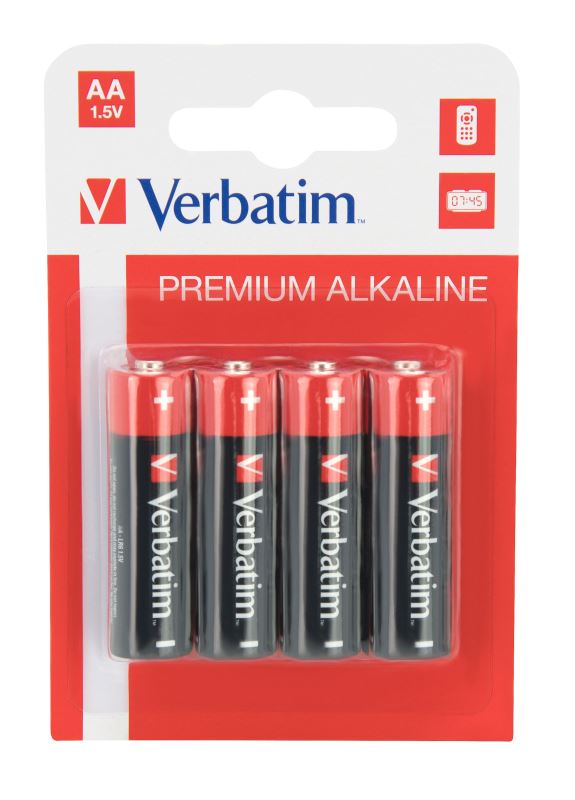 Obrázek Alkalické AA /LR6/ baterie 4ks/pack Verbatim