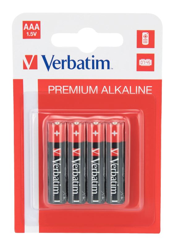 Obrázek Alkalické AAA /LR03/ baterie 4ks/pack Verbatim
