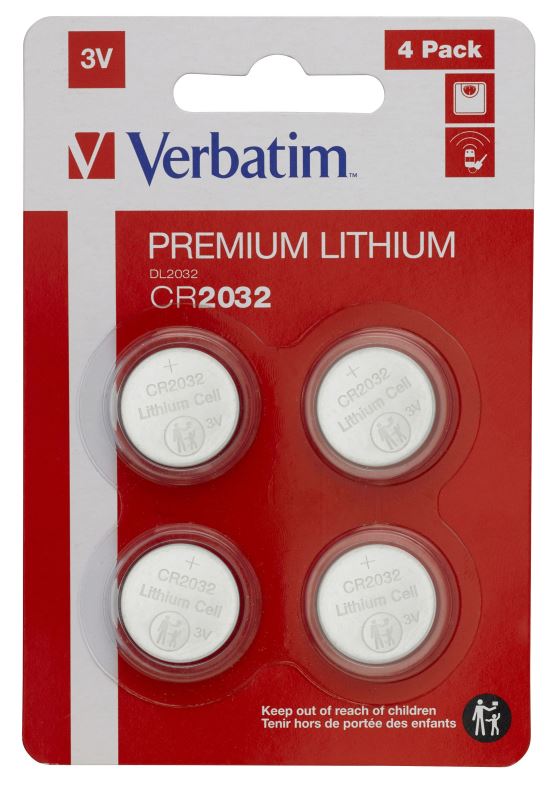 Lithiové CR2032 3V baterie PREMIUM 4ks/pack