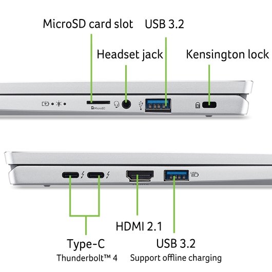 Obrázek Acer Swift Go 14/SFG14-73-58YF/U5-125U/14"/2240x1400/16GB/512GB SSD/4C-iGPU/W11H/Silver/2R