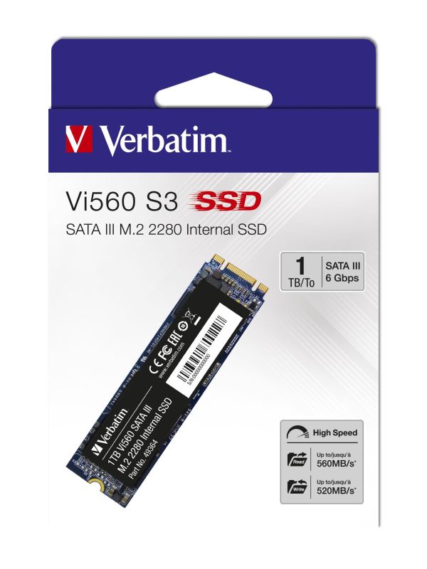 Verbatim SSD 1TB M.2 2280 SATA III Vi560 S3