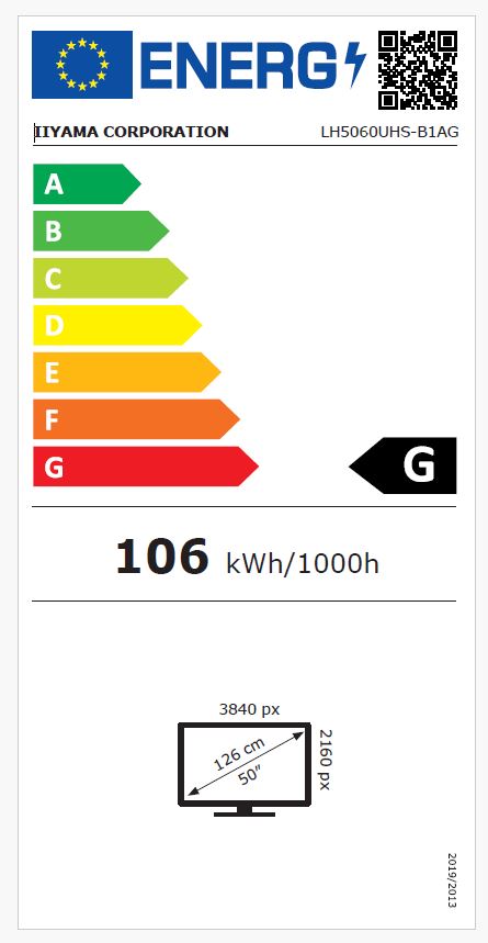 Obrázek 50" iiyama LH5060UHS-B1AG:IPS,4K UHD,24/7,Android