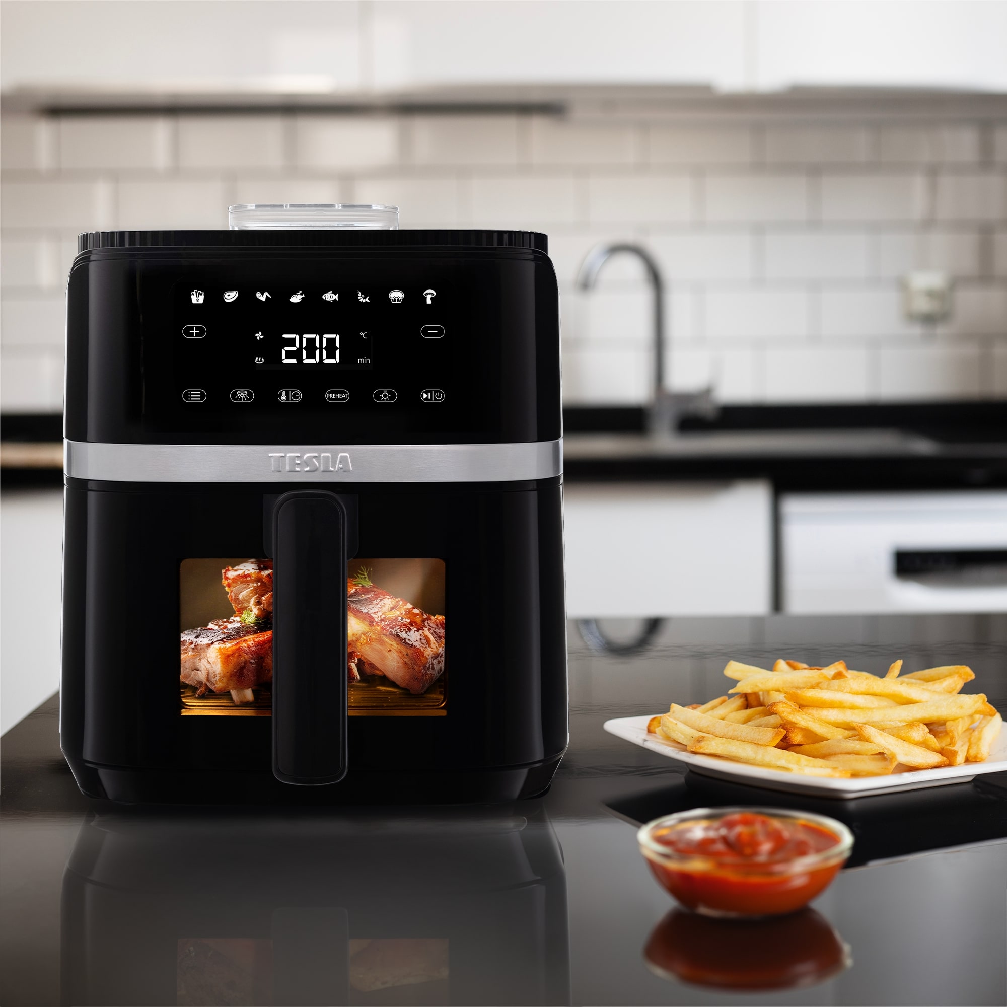 Obrázek TESLA AirCook Q65 XL Pro multifunkční digitální horkovzdušná fritéza