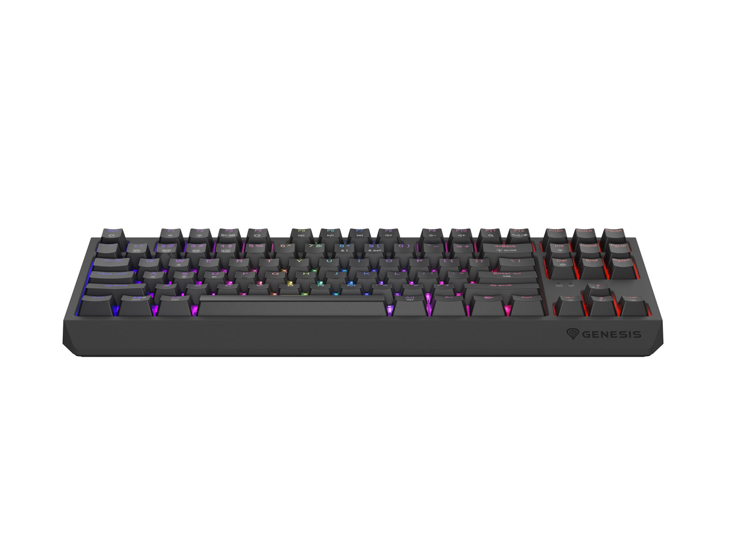 Obrázek GENESIS herní klávesnice THOR 230/TKL/RGB/Outemu Red/Bezdrátová USB + Bluetooth/US layout/Černá