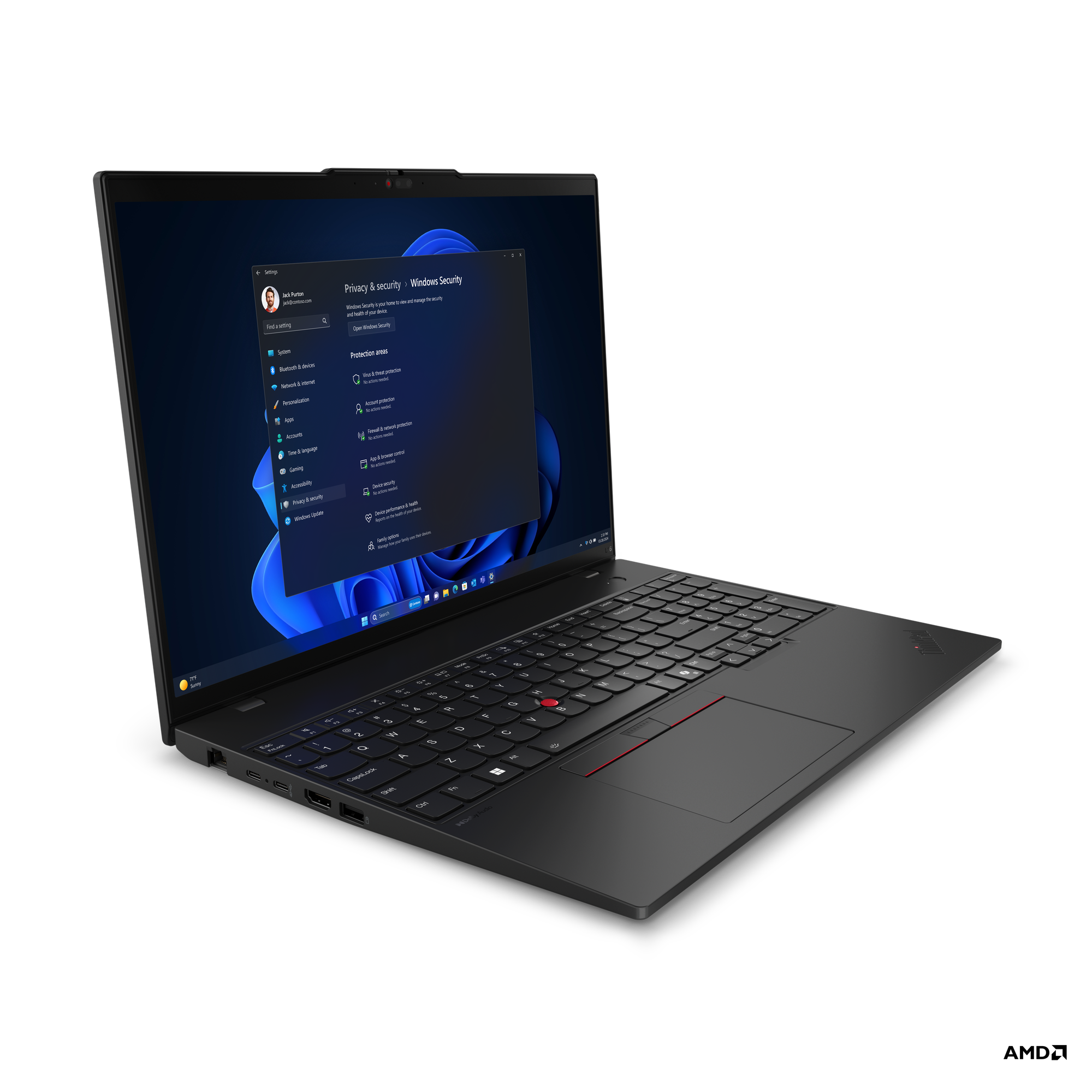 Obrázek Lenovo ThinkPad L/L16 Gen 1 (AMD)/R5-7535U/16"/WUXGA/16GB/512GB SSD/AMD int/W11P/Black/3RNBD