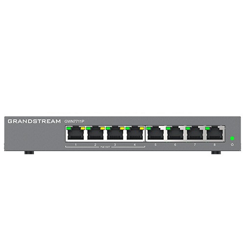 Obrázek Grandstream GWN7711P Layer 2 Lite managed switch, 8 portů, 4x PoE/PoE+