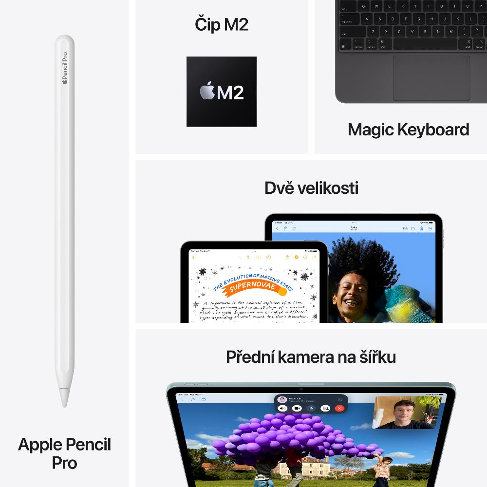 Obrázek iPad Air 11" M2 Wi-Fi 256GB vesmírně šedý