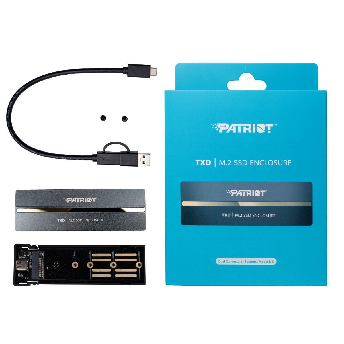 Obrázek Patriot TXD externí box USB 3.2  M.2 Gen2 NVMe SSD