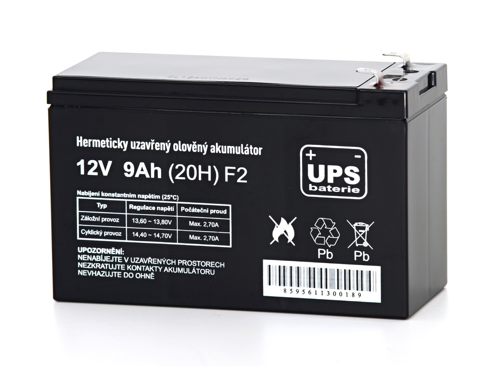 Obrázek UPS baterie 12V 9Ah F2